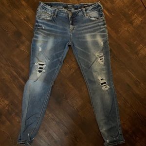 Silver Girlfriend Jean